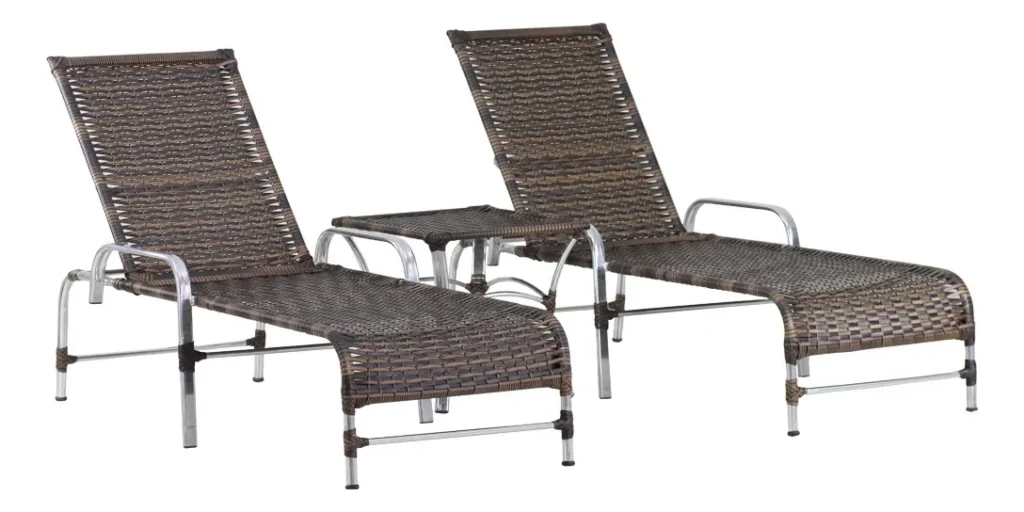 As 10 melhores cadeiras espreguiçadeiras: As mais avaliadas no mercado em 2026 12 9 Kit 2 Espreguiadeiras Catar Com Regulagem Mesa Piscina